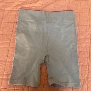 Fabletics blue bike shorts